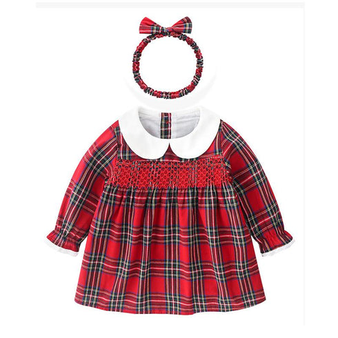 Baby Dress Fall/Winter English Style Latter Dress Set